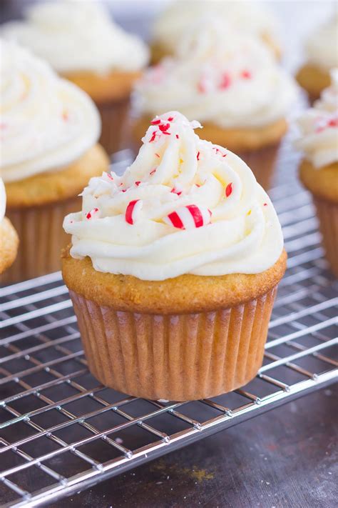 Homemade Vanilla Cupcakes Peppermint Frosting Pumpkin N Spice