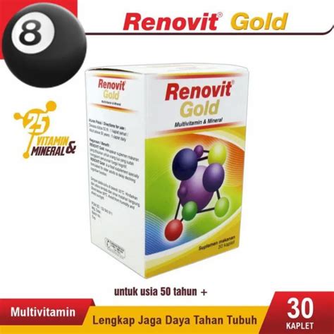 Renovit Gold Isi 30 Kapsul Original Multivitamin Khusus Usia 60 Ke