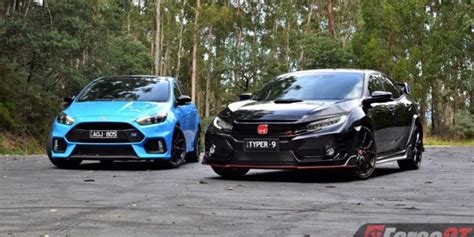 Hot Hatch Battle Honda Civic Type R Vs Ford Focus Rs Review