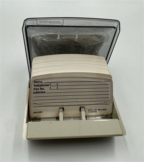 Vintage Rolodex Petite Card File With Blank Unused Cards And Dividers