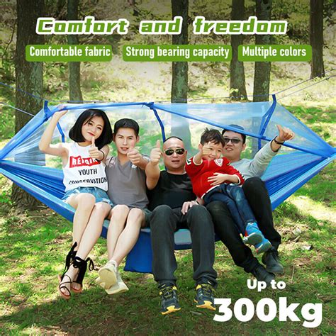 660lbs Double Person Camping Hammock Tent Portable With Mosquito Net