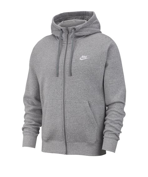 Nike Club Fleece Kapuzenjacke Grau F063 Lifestyle Freizeit