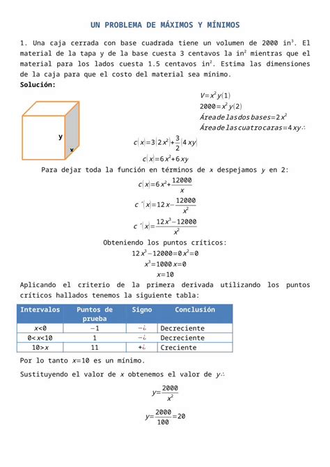 DOCX Un Problema de Máximos y Mínimos DOKUMEN TIPS