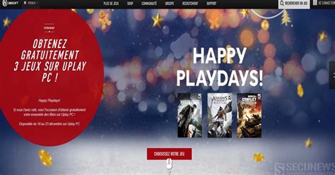 Bon Plan Ubisoft Offre Gratuitement 3 Jeux Sur Uplay Pc Secunews