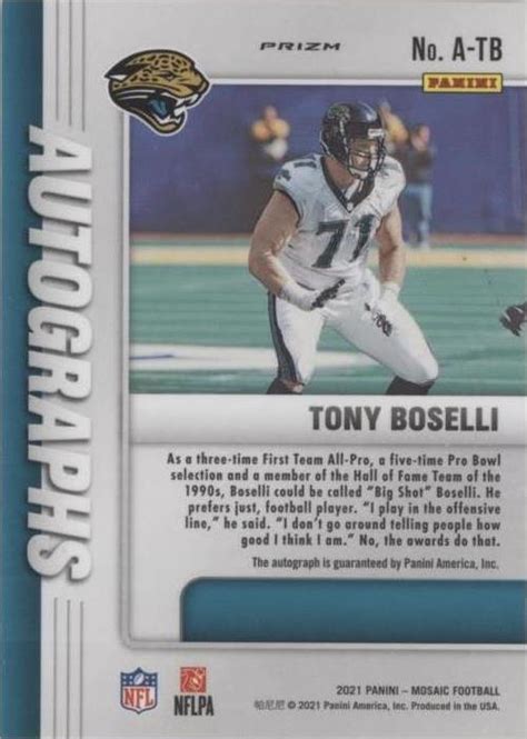 Panini Mosaic Tony Boselli A Tb For Sale Ebay