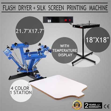 Vevor Color Station Silk Screen Printing Press Printer Flash Dryer