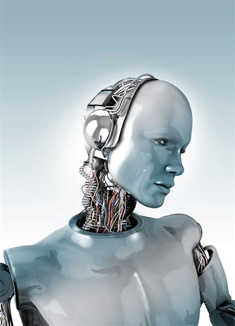 Robot With Wires In Neck Photograph By Victor Habbick Visions Science