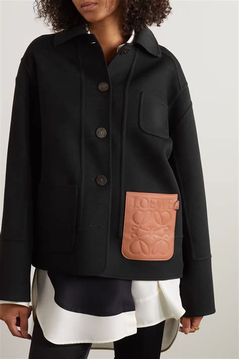 Loewe Leather Trimmed Wool And Cashmere Blend Coat Artofit