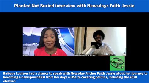 Planted Not Buried Interview With Newsdays Faith Jessie Youtube