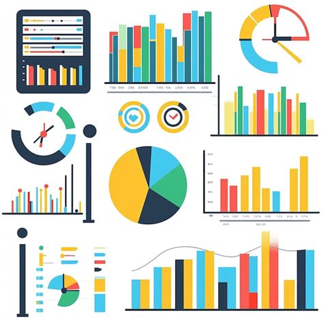 A Collection Of Colorful Graphs And Charts With The Word Business On