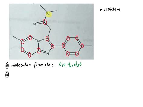 Solved The Structure Of Zolpidem The Generic Name Of Ambien Is Shown