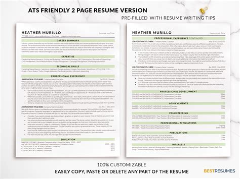 Ats Compliant Cv Template Word Bestresumes Co