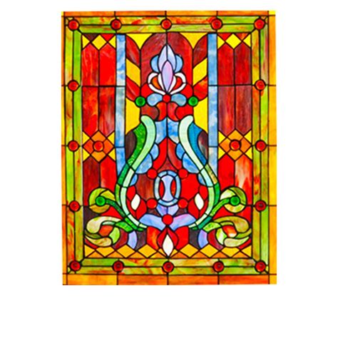 River Of Goods Fleur De Lis Tiffany Style Stained Glass Fireplace Screen And Reviews Wayfair