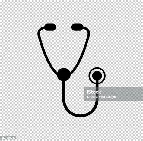 Stethoscope Black Vector Icon Stock Illustration Download Image Now