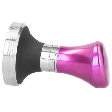 Tamper Caf Plat Mm En Acier Inoxydable Avec Base Rose Sonew