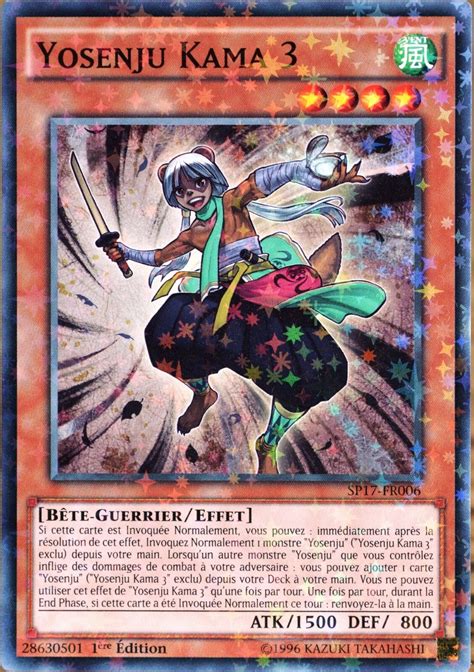 Carte YU GI OH SP17 FR006 ST Yosenju Kama 3 NEUF FR EBay