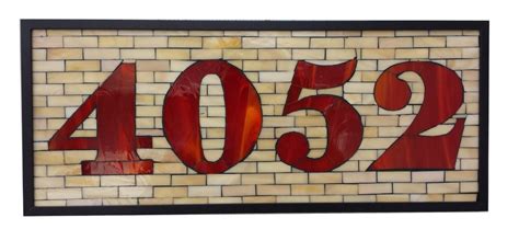 Custom House Numbers in Stained Glass Mosaic - Etsy