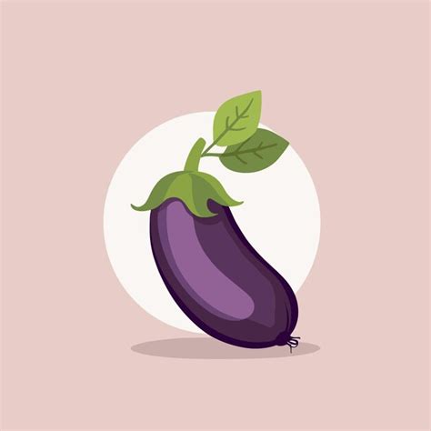 Premium Vector Cute Eggplant Cartoon Vector Illustration