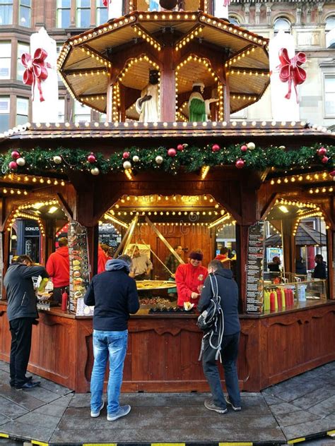 Street Food Stall on Christmas Market Editorial Stock Image - Image of ...