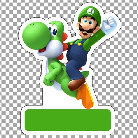 Topper Luigi Super Mario And Yoshi Png Artofit