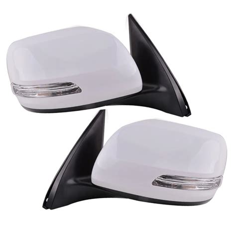 CAPQX 2PCS Folding With LED Turn Signal Heating Angel Adjustable