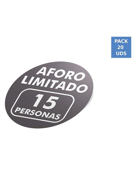 Vinilo Adhesivo Aforo Limitado Personas X Displays Publicitarios