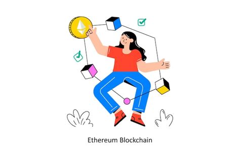 Premium Vector Ethereum Blockchain Flat Style Design Vector