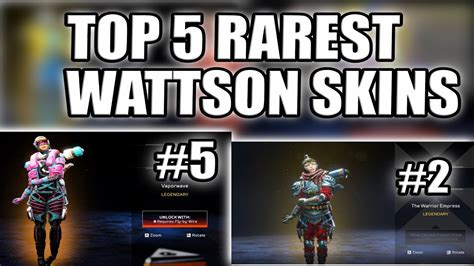 Top 5 Rarest Wattson Skins In Apex Legends Best Wattson Skins And How