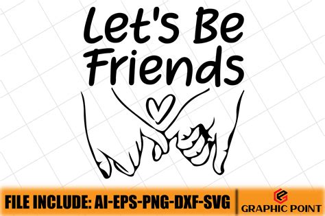 Let's Be Friends Graphic by graphic point · Creative Fabrica