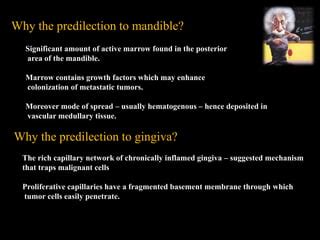 Metastatic Tumors Of Jaws PPT