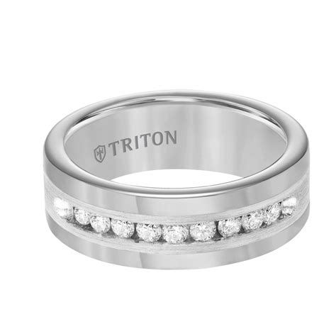 Triton Tungsten And Diamond Ring J Lewis Jewelry Custom And