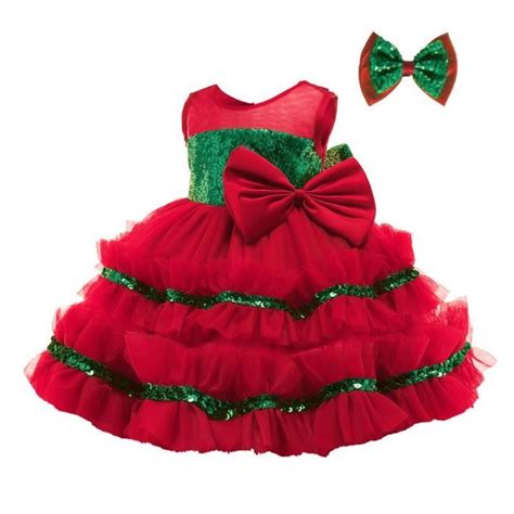 Iefiel Enfant Fille Robe Cérémonie Soirée Robe Noël Tutu Robe De