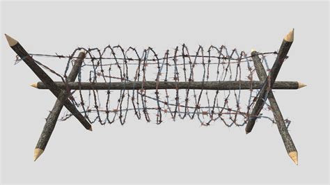 Lowpoly Barb Wire Obstacle 1 Buy Royalty Free 3d Model By