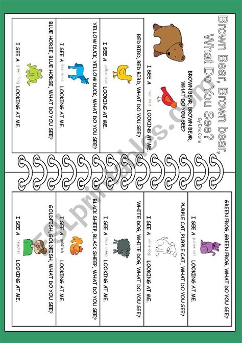 Brown Bear Brown Bear What Do You See Esl Worksheet By Tanja442