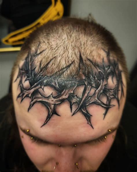 Amazing Crown Of Thorns Tattoos For