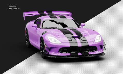 Premium PSD | Isolated realistic metallic purple with stripes racing ...