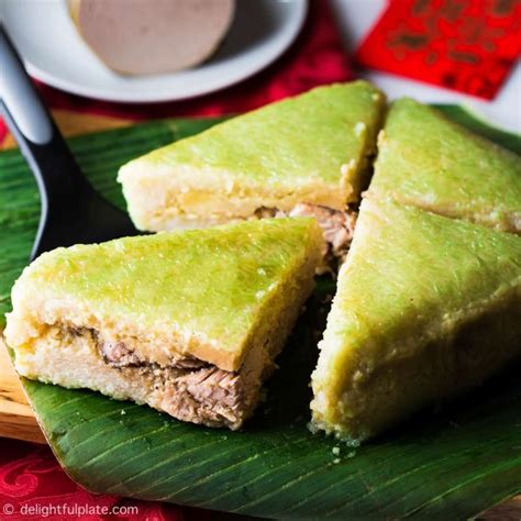 Vietnamese Square Sticky Rice Cake Banh Chung Delightful Plate