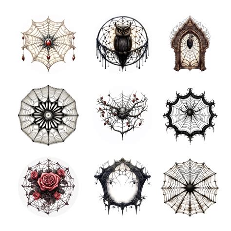 Gothic Spiderwebs Clipart - Digital Download – IMG Sets