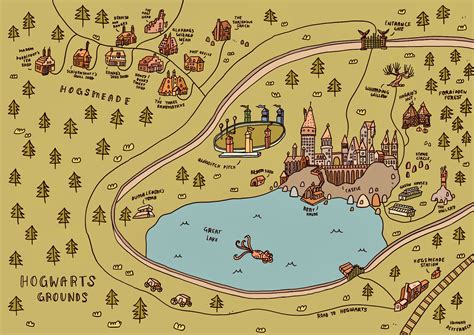 Hogwarts Grounds Map