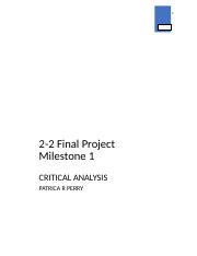 IDS 402 2 2 Final Project Milestone 1 Docx 1 2 2 Final Project