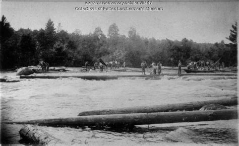 Grindstone Pitch East Branch Penobscot River 1890 Maine Memory Network