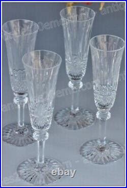 Set 4 flûtes en cristal de St Louis modèle Tommy 18 6 cm Champagne