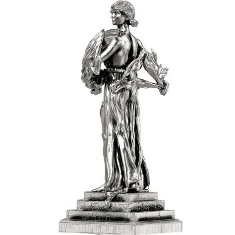 11 oz Silver Antique Finish Standing Liberty Statues - Silver.com™