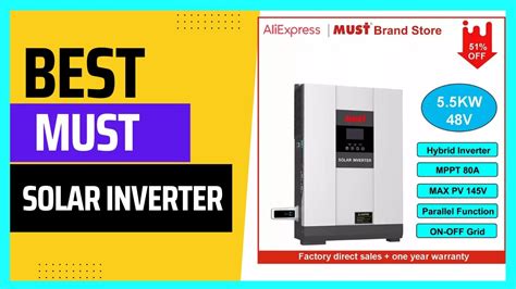 Best Must Hybrid Solar Inverter Must Ph1800 Plus 5kw 55kw Mppt Solar