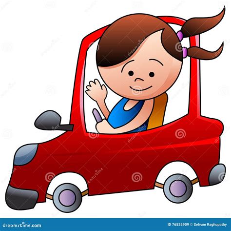 Driving kid stock vector. Illustration of childhood, happy - 76525909