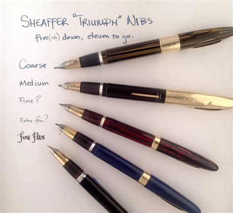 My Sheaffer Triumph Nib Collection So Far — The Vintage Nib