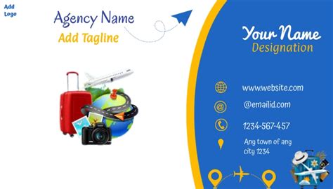 Travel Agency Business Card Post Card 2 Template Postermywall