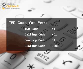 ISD Code for Peru | 51 Country Code | Peru Calling Code | PE Country ...