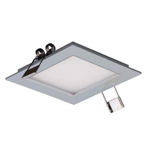 PANEL 101 Square 3W LED Panel Light Silver Frame Warm White LED