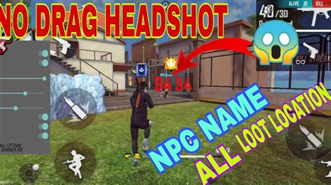 After Ob32 Update Free Fire 🔥 No Drag Headshot Config File🎯 Npc Name